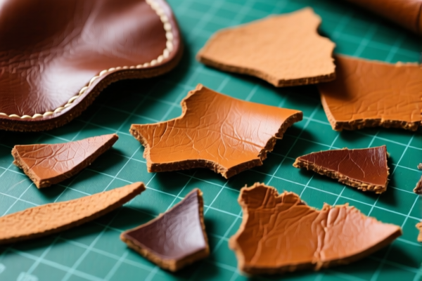 Bovine leather trimmed scraps (for gloves)