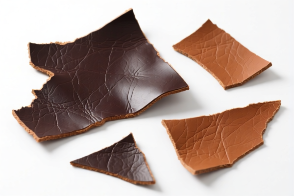 Bovine leather trimmed scraps
