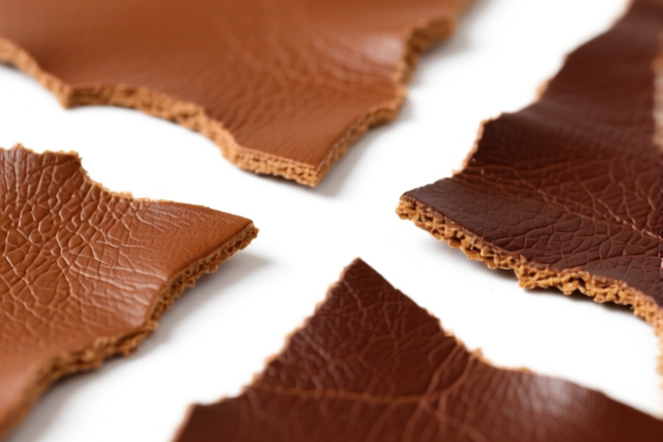 Bovine leather splits for building materials