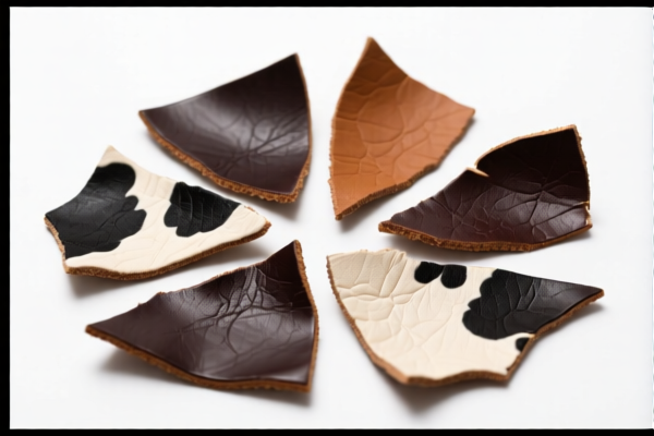 Bovine leather splits for building materials