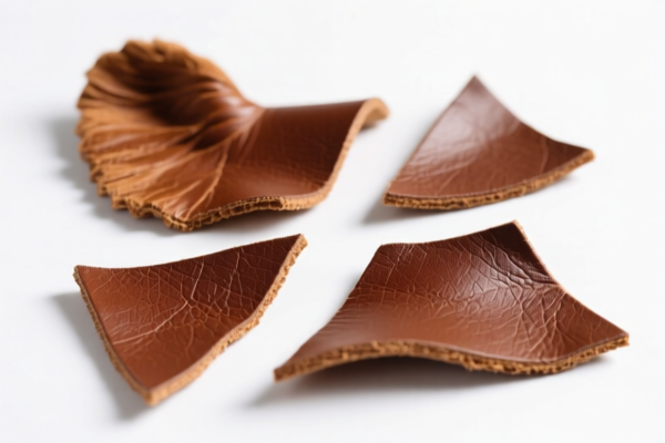 Bovine leather splits for filling materials