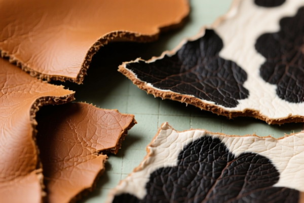 Bovine leather splits for protective equipment