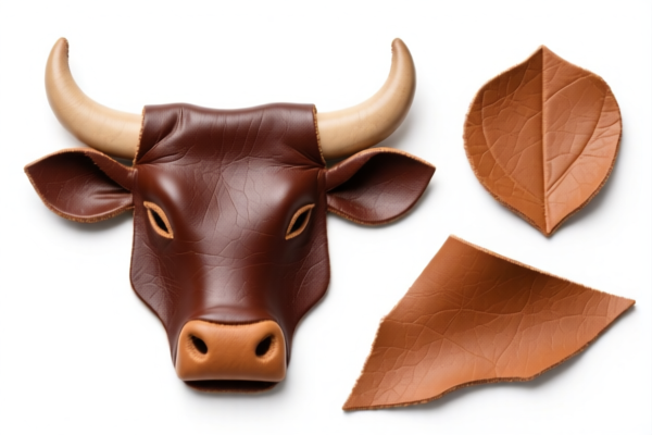 Finished Bovine Leather Decorative Material Pieces