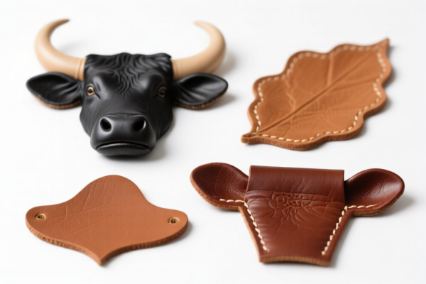 Finished Bovine Leather Decorative Material Pieces