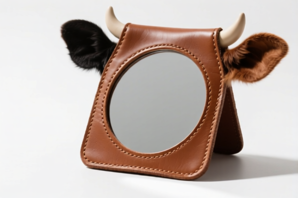 Bovine Leather Cosmetic Mirror