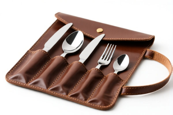 Image for Bovine Leather Cutlery Sets Bag