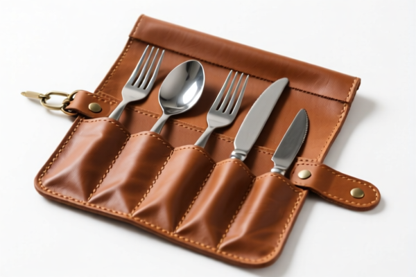 Image for Bovine Leather Cutlery Sets Bag