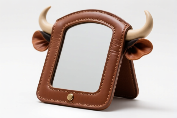 Buffalo Leather Cosmetic Mirror