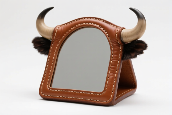 Buffalo Leather Cosmetic Mirror