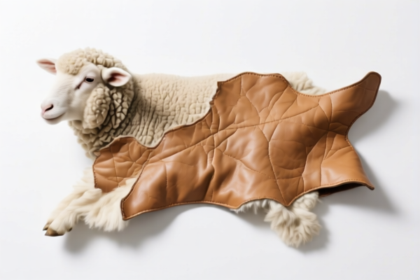 Sheep or lamb skin, further prepared after tanning or crusting, without wool, not fancy, other