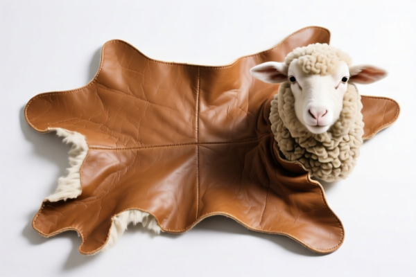 Sheep or lamb skin, further prepared after tanning or crusting, without wool, not fancy, other