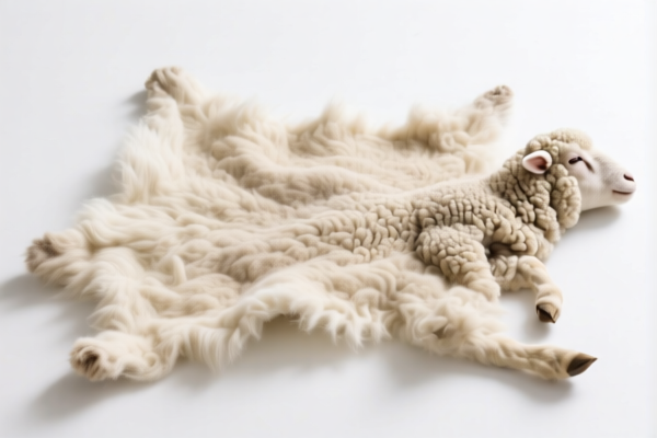 Image for Wool free sheep or lamb skin (not fancy), tanning leather for home decor