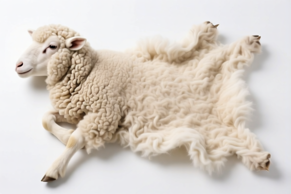 Image for Wool free sheep or lamb skin (not fancy), tanning leather for home decor