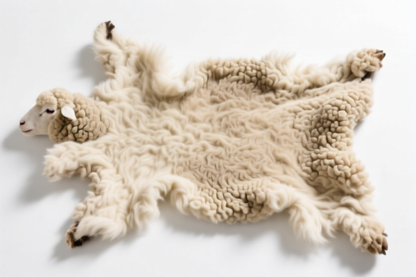 Image for Wool free sheep or lamb skin (not fancy), tanning leather for home decor