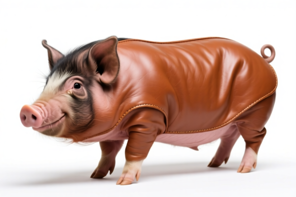 Hairless swine leather