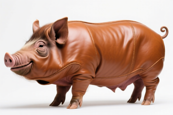 Tanned swine leather