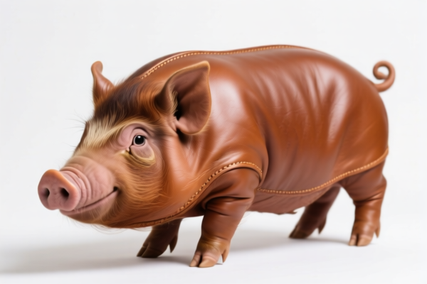 Tanned swine leather