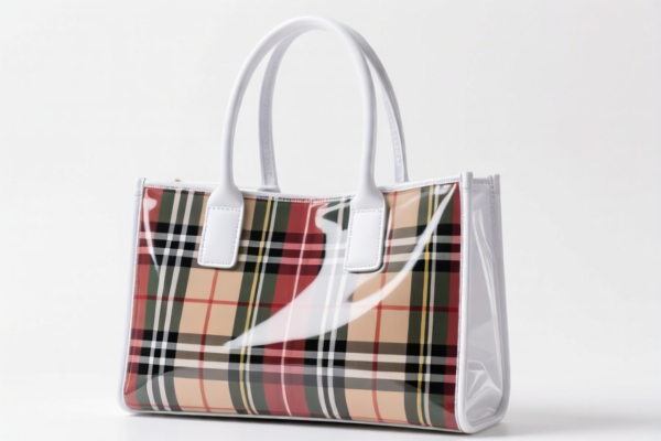 Plaid Plastic Handbag