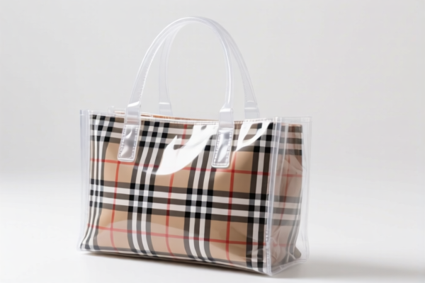 Plaid Plastic Handbag