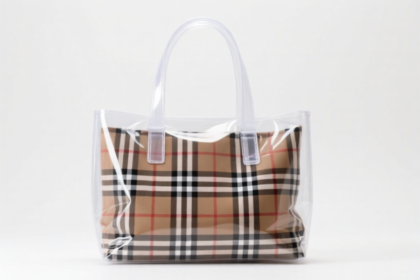 Plaid Plastic Handbag