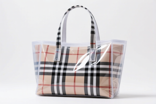 Plaid Plastic Handbag