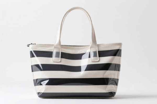 Striped Plastic Handbag