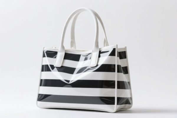 Striped Plastic Handbag