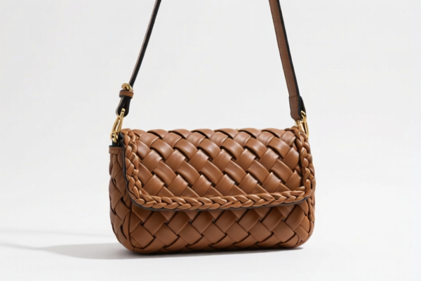 Braided Handbag with Shoulder Strap and Handle