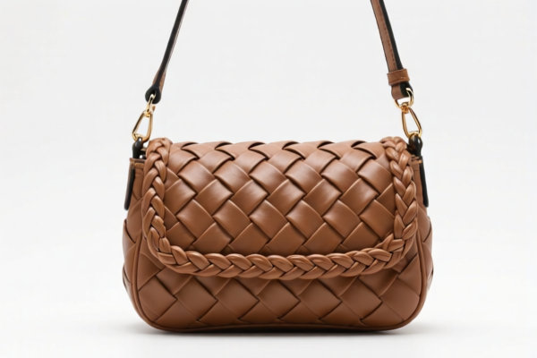 Braided Handbag with Shoulder Strap and Handle