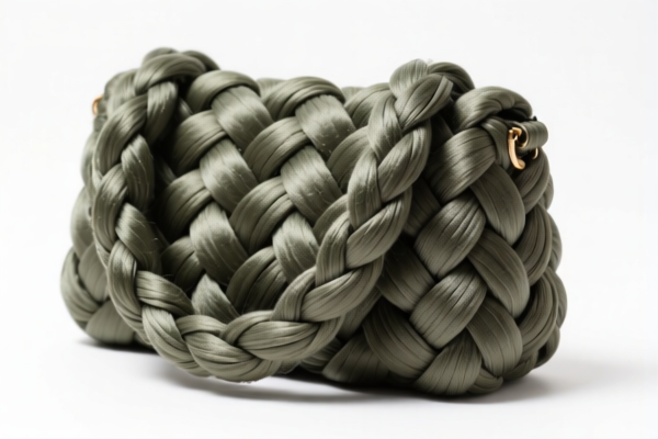 Braided Handbag with Synthetic Fiber Material
