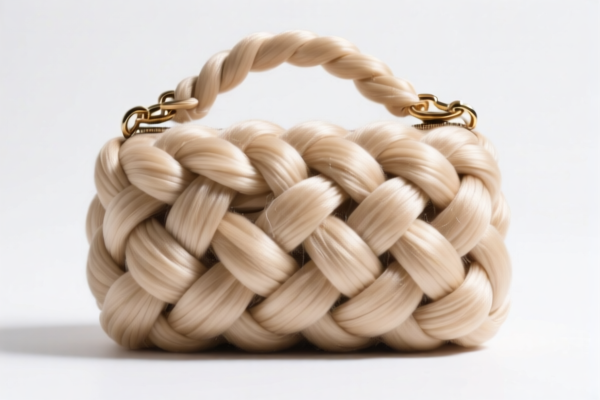 Braided Handbag with Synthetic Fiber Material
