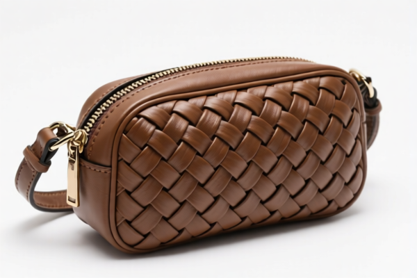 Braided Handbag with Zipper Closure