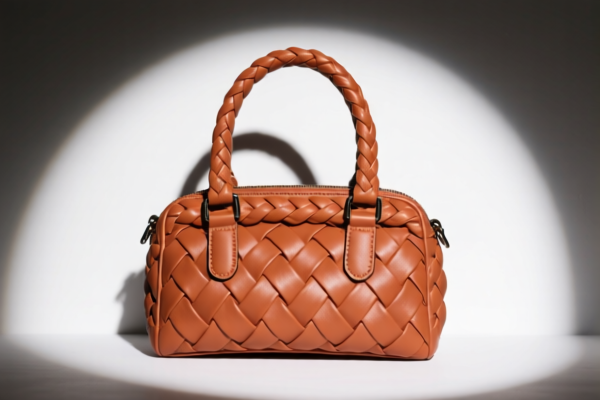 Solid Color Braided Handbag