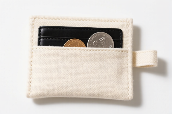 Canvas Wallet with Coin Compartment