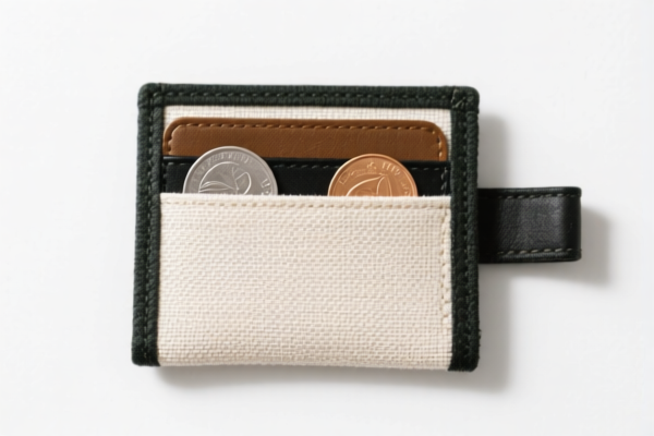 Canvas Wallet with Coin Compartment