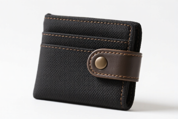 Canvas Wallet with Snap Closure