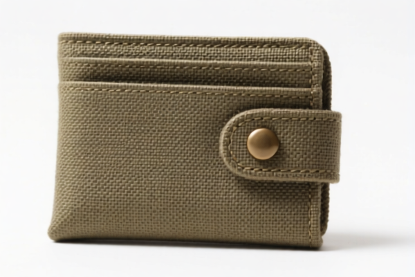 Canvas Wallet with Snap Closure