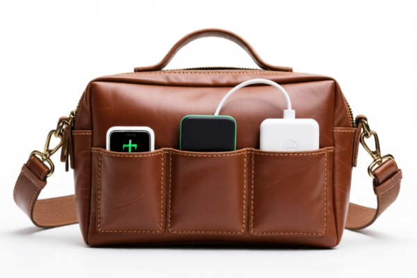 Leather Charger Organizer Bag