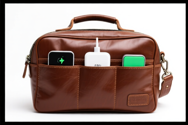 Leather Charger Organizer Bag