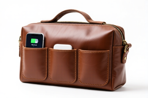 Leather Charger Organizer Bag
