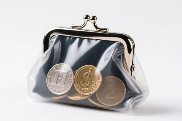 Plastic Outer Surface Coin Purse