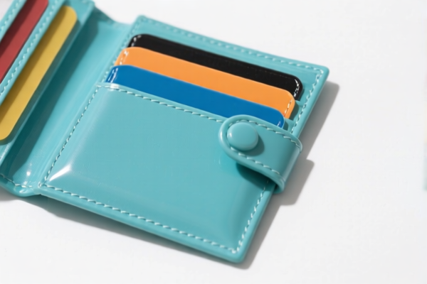 Plastic Surface Colored Wallet
