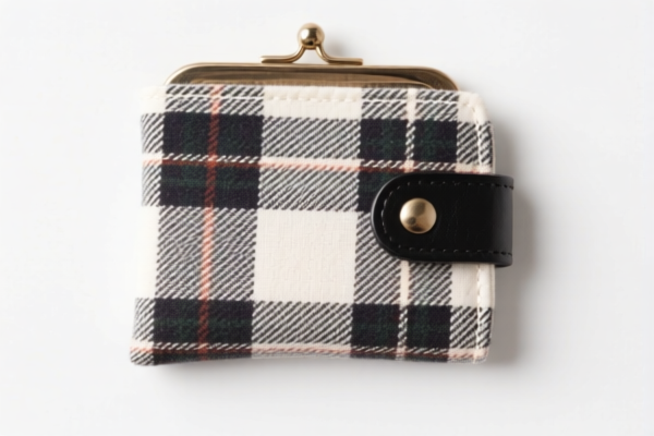 Cotton Plaid Wallet