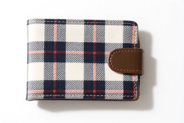 Cotton Plaid Wallet