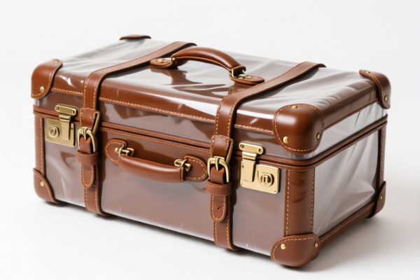 Leather Travel Trunk with Plastic Outer Surface