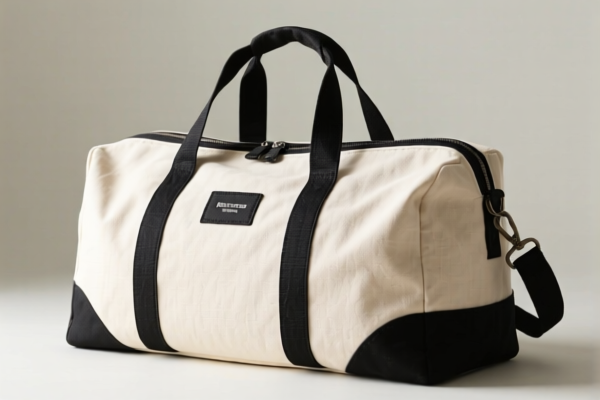 Cotton Canvas Travel Bag with Pockets