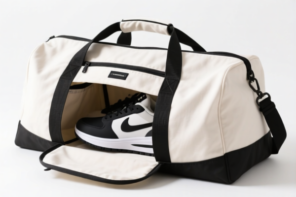Cotton Sports Bag with Shoe Compartment