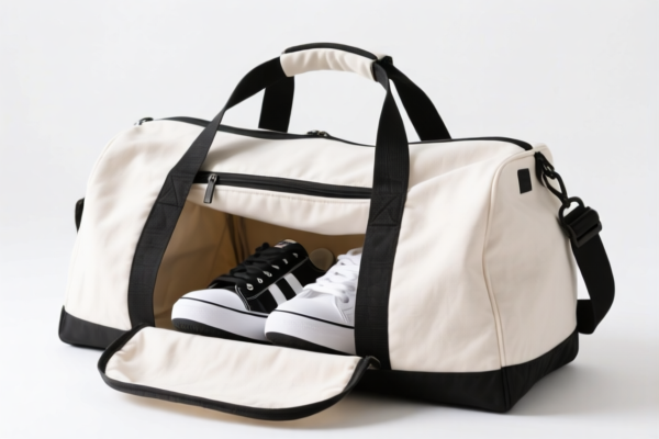 Cotton Sports Bag with Shoe Compartment