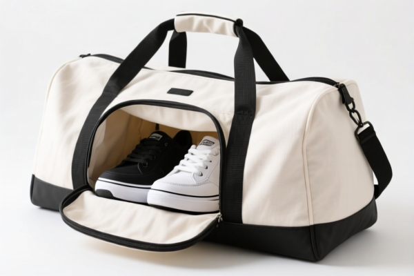 Cotton Sports Bag with Shoe Compartment