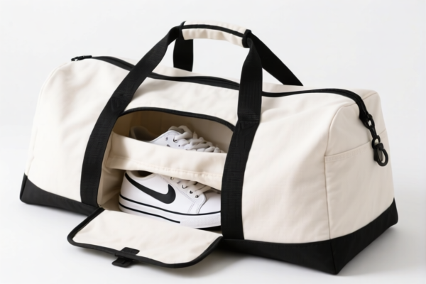 Cotton Sports Bag with Shoe Compartment